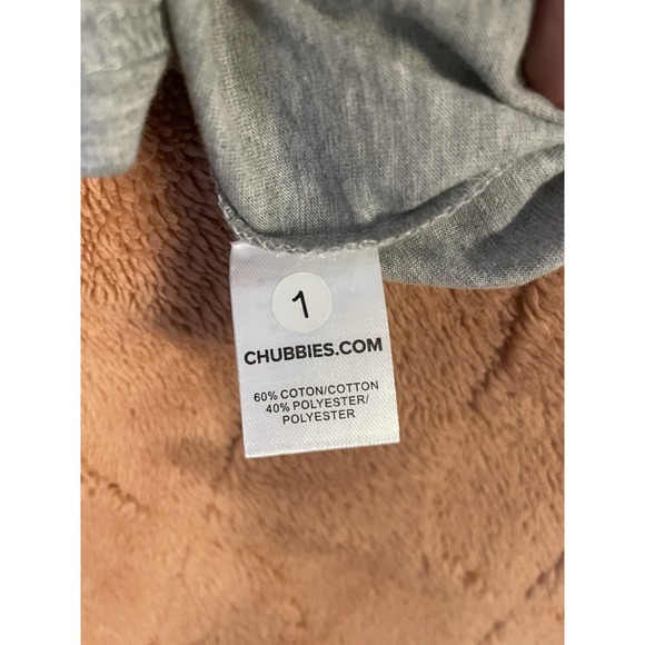 Chubbies Men's T-Shirt Small Gray Short Sleeve Cotton Polyester Checkered Pocket - Picture 3 of 6